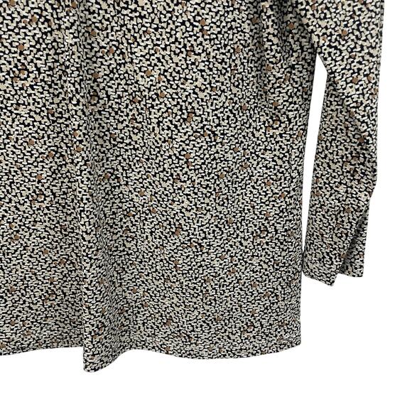 J. McLaughlin Catalina Cloth Keyhole Cutout Abstract Animal Print Top Womens XS - Picture 3 of 6